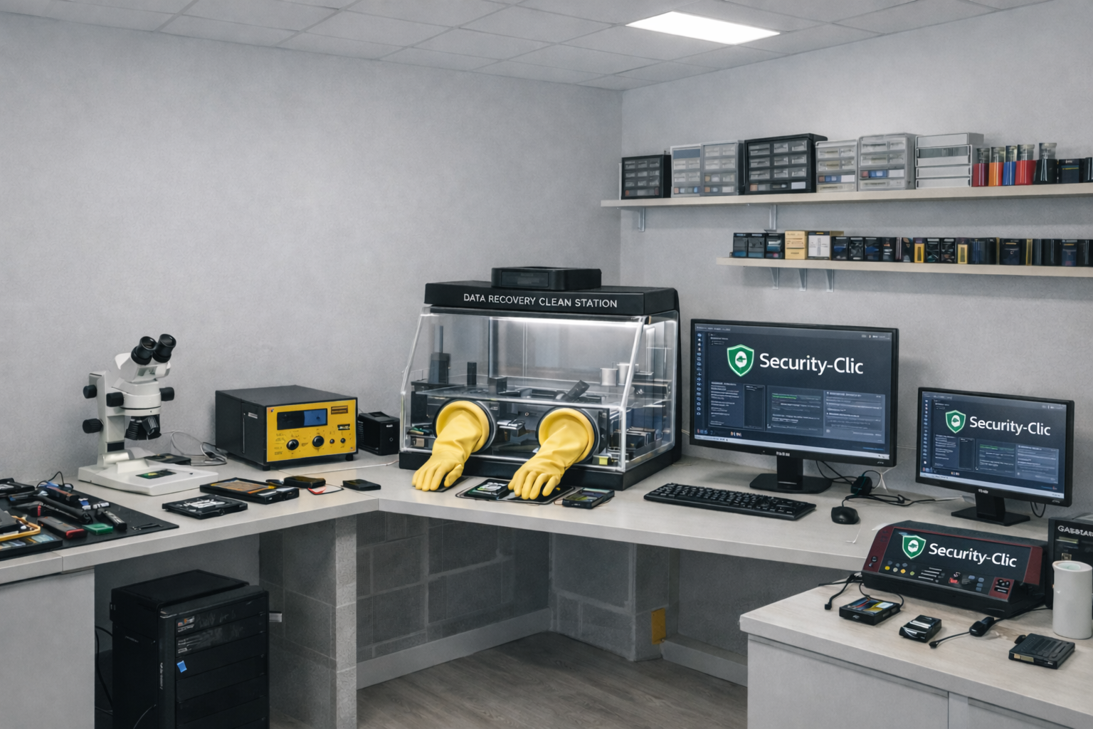 Atelier SECURITY-CLIC LABORATOIRE pour diagnostic et récupération de données à Poitiers